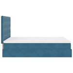 vidaXL Cadre de lit ottoman avec matelas bleu foncé 140x200 cm velours