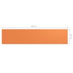 vidaXL Écran de balcon Orange 90x400 cm Tissu Oxford