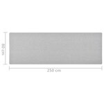 vidaXL Tapis de couloir Gris clair 80x250 cm