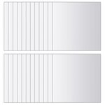 vidaXL Carreau de miroir 24 Pièces Carré Verre