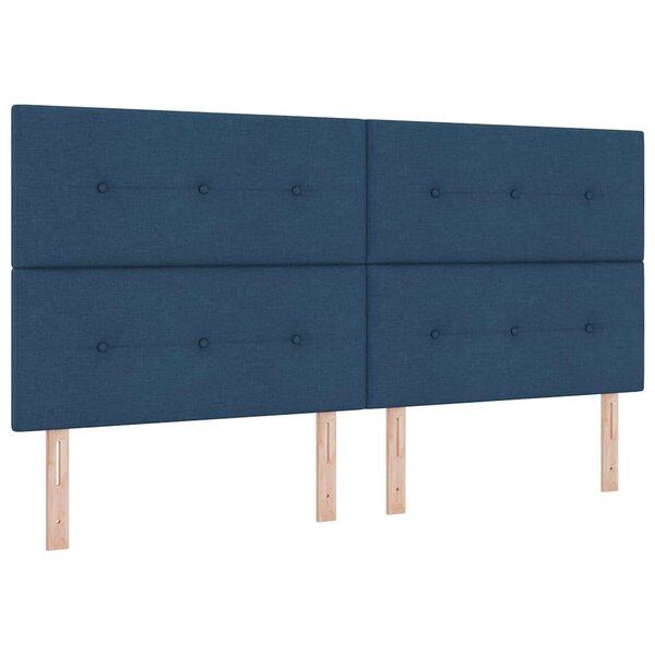 vidaXL Tête de lit LED avec des lumières à LED Bleu 200 cm Polyester
