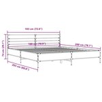 vidaXL Cadre de lit sans matelas chêne sonoma 180x200 cm