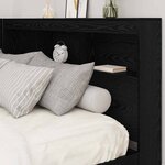 vidaXL Tête de lit de rangement Chêne noir 135 cm Bois d'ingénierie