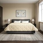 vidaXL Duvet d'été simple Matelassé Crème 240 x 260 cm