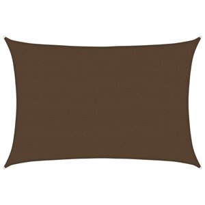 vidaXL Voile d'ombrage 160 g/m² Marron 5x7 m PEHD