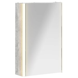 vidaXL Armoire Miroir de Salle de Bain Gris béton 33 x 11 5 x 50 cm