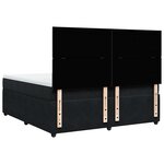 vidaXL Sommier à lattes de lit et matelas Noir 200x200 cm Velours