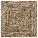 vidaXL Tapis de surface Carré Naturel et Noir 160 x 160 cm Jute