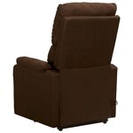 vidaXL Fauteuil de massage Marron foncé Tissu