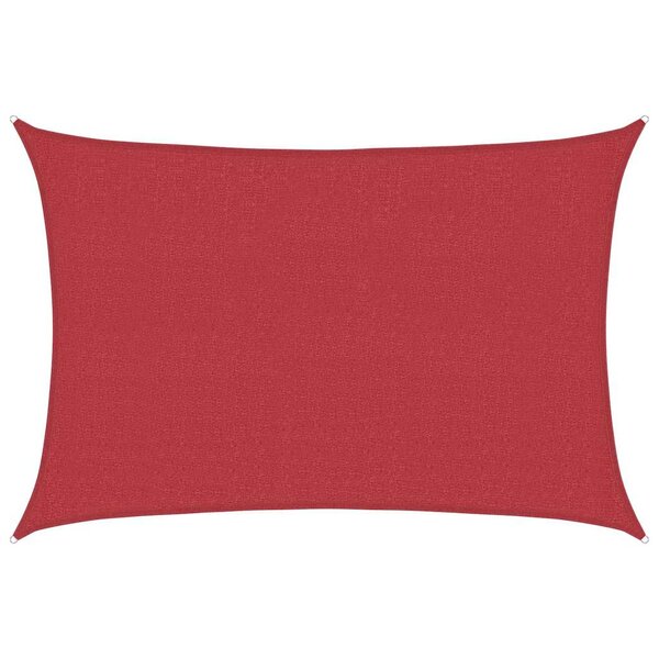 vidaXL Voile d'ombrage 160 g/m² Rouge 5x6 m PEHD