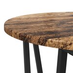 Table d'appoint vidaXL 2 pièces en bois vintage  stratifié et métal