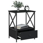 vidaXL Tables de chevet 2 Pièces noir 50x41x65 cm bois d’ingénierie