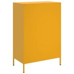 vidaXL Buffet haut jaune moutarde 68x39x101 5 cm acier