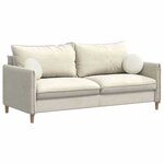 vidaXL Coussins de siège 2 Pièces Crème Ø 40 x 13 cm Velours