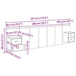 vidaXL Tête de lit avec armoire avec tiroir 3 Pièces Chêne artisanal