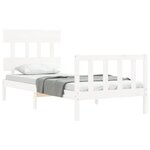 vidaXL Cadre de lit sans matelas blanc 100x200 cm bois de pin massif