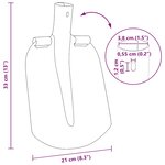 vidaXL Tête de pelle Argent 33 x 21 cm Acier enduit de poudre