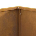 vidaXL Braise Marron 80 x 80 x 40 cm Acier Corten