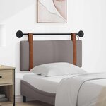 vidaXL Tête de lit suspendue Avec lumière LED Taupe PU antique