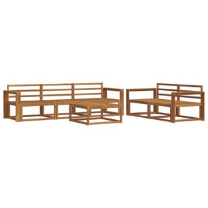 vidaXL Ensemble de canapés d'extérieur 6 Pièces Naturel