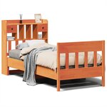 vidaXL Cadre de lit sans matelas cire marron 90x190 cm bois pin massif