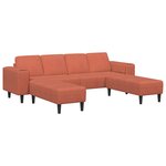 vidaXL Sofa en tissu Rouge orange 208 cm Tissu en velours côtelé