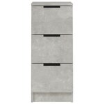 vidaXL Buffet Gris béton 30x30x70 cm Bois d'ingénierie