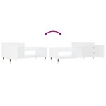 vidaXL Table basse Blanc 100x50x45 cm Bois d'ingénierie