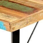 vidaXL Ensemble de bar 7 Pièces Bois de récupération et cuir véritable