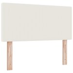 vidaXL Lit à Ressorts avec Matelas en Crème 120x200 cm Tissu en Velours Côtelé