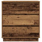 vidaXL Cabinet de chevet avec tiroir Bois ancien 71 x 34 5 x 75 cm