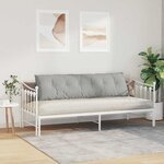 vidaXL Coussin de Dos Gris clair 180 x 50 cm Tissu en microfibre