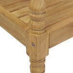 vidaXL Chaises Batavia lot de 2 et coussins bleus Bois de teck massif
