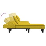 vidaXL Chaise longue jaune velours