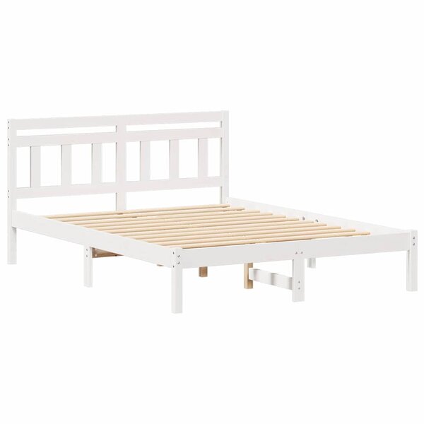 vidaXL Cadre de lit Blanc Bois massif en pin
