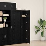 vidaXL Haut Armoire Chêne noir 70 x 42.5 x 185 cm Bois d'ingénierie