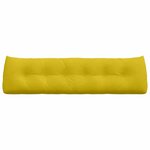 vidaXL Coussin de Dos Jaune 180 x 24 x 50 cm Velours