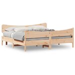 vidaXL Cadre de lit sans matelas 200x200 cm bois massif de pin