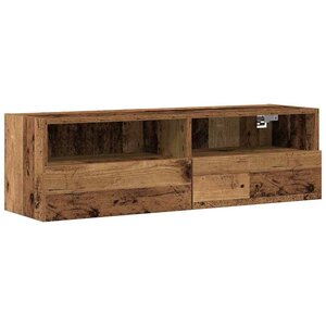 vidaXL Cabinet TV Mural Bois ancien 100x30x30cm Bois Ingénierie