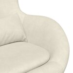 vidaXL Chaise Œuf avec Pouf Crème Velours