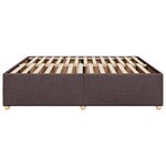 vidaXL Cadre de lit sans matelas marron foncé 200x200 cm tissu