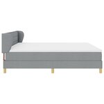 Lit avec sommier tapissier et matelas vidaXL - Gris clair  200x200 cm  Tissu