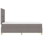 vidaXL Lit à ressorts avec matelas & LED taupe 120x200 cm Tissu
