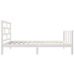 vidaXL Cadre de lit sans matelas blanc bois de pin massif