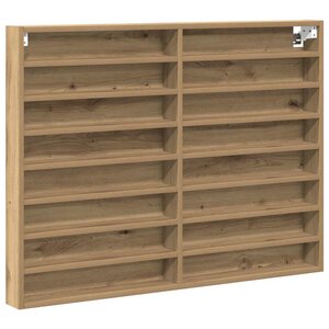 vidaXL Cabinet d'Affichage chêne artisanal 100 x 8.5 x 75 cm