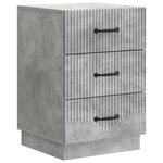 vidaXL Cabinet de chevet avec tiroir Gris béton 43 x 41 x 63 5 cm