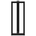vidaXL Pieds de table de bar en forme de T  2 pièces  noir  40 x 35 x (100-101) cm  acier