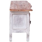 vidaXL Meuble TV 120x30x40 cm blanc bois d'acajou massif