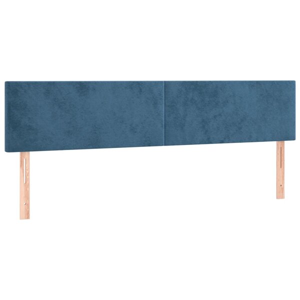 vidaXL Têtes de lit 2 Pièces Bleu foncé 80x5x78/88 cm Velours