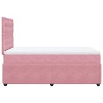 vidaXL Sommier à lattes de lit avec matelas Rose 120x200 cm Velours